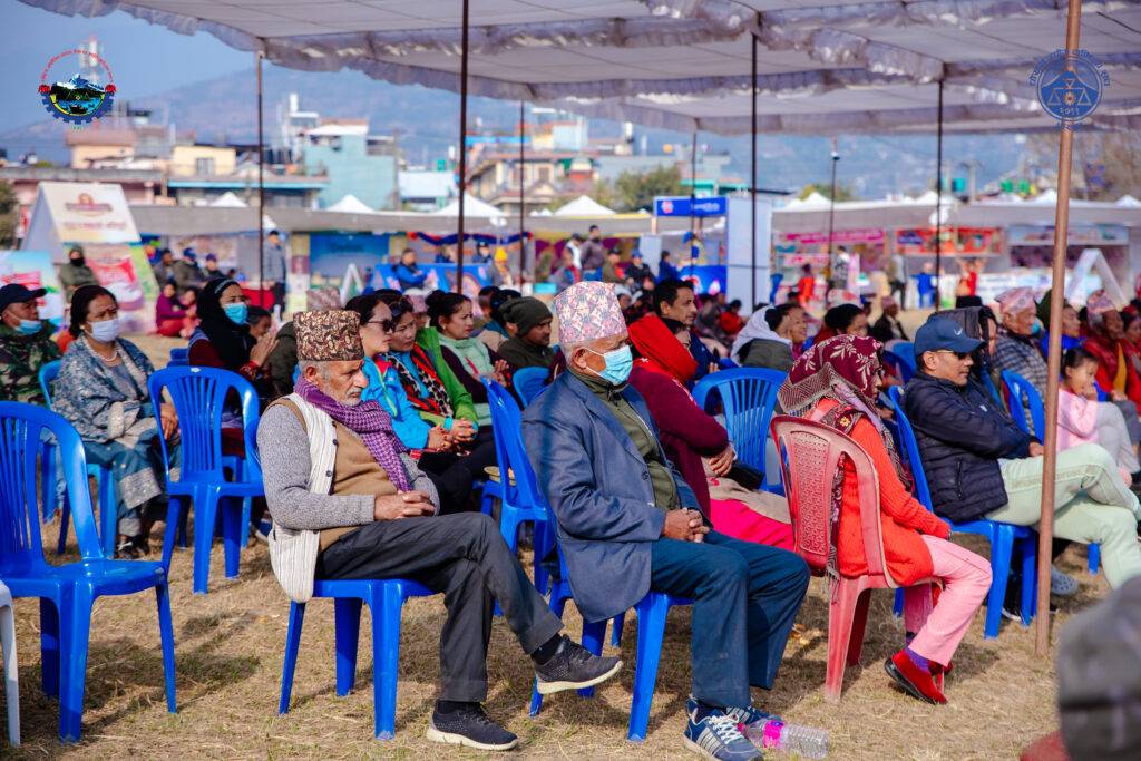 A group of people enjoying mela together