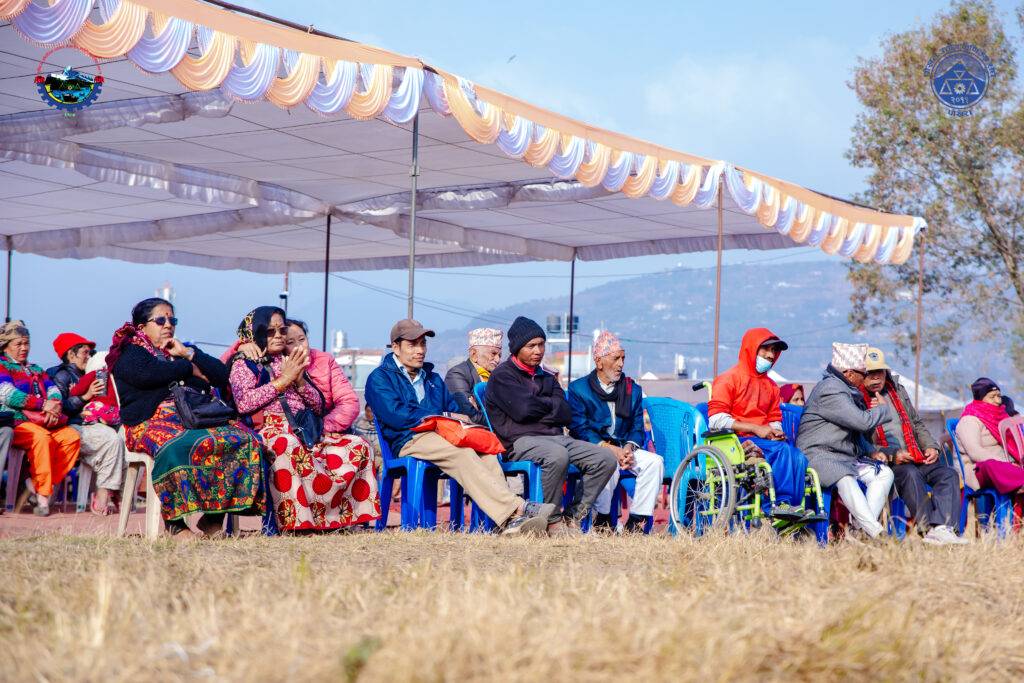 A group of people enjoying mela